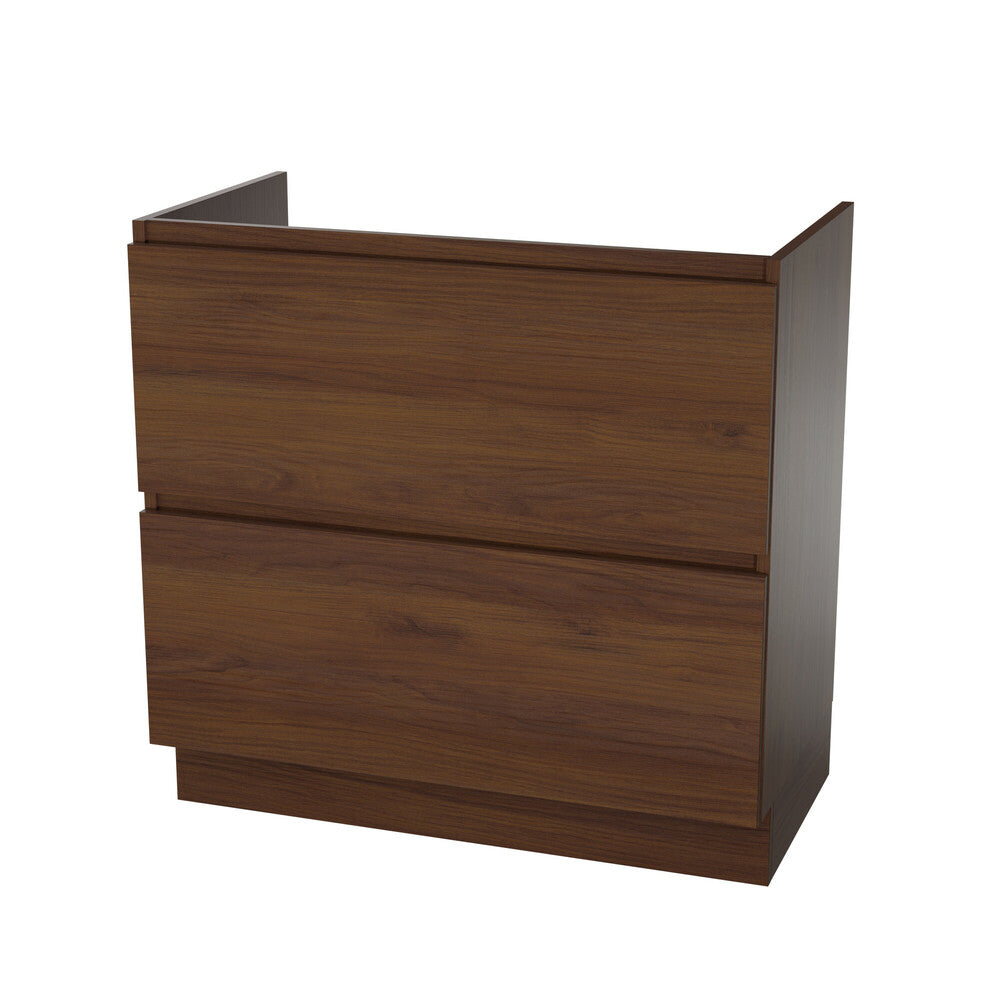 Van Marcke Ventus Tre sous-meuble L900xH880xP495mm 2tiroirs walnut afterglow