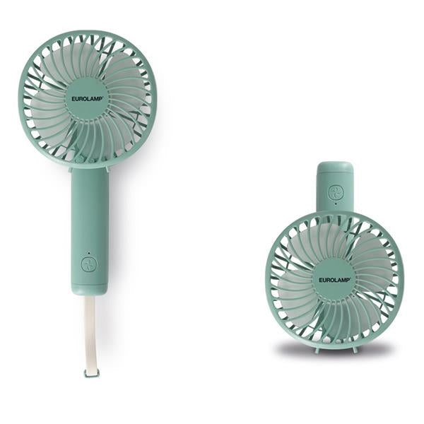 Ventilateur à main rechargeable avec Usb et oscillation 180° diamètre 9 Kaki