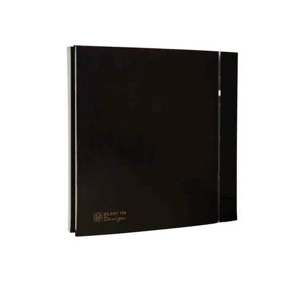 Extracteur de salle de bain 95m³h + clapet silencieux Black