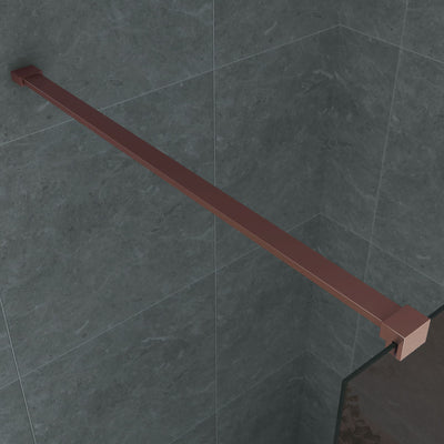 ALONI PAROI DE DOUCHE CHAMPAGNE AVEC PROFIL CUIVRE 8MM (100X200MM)