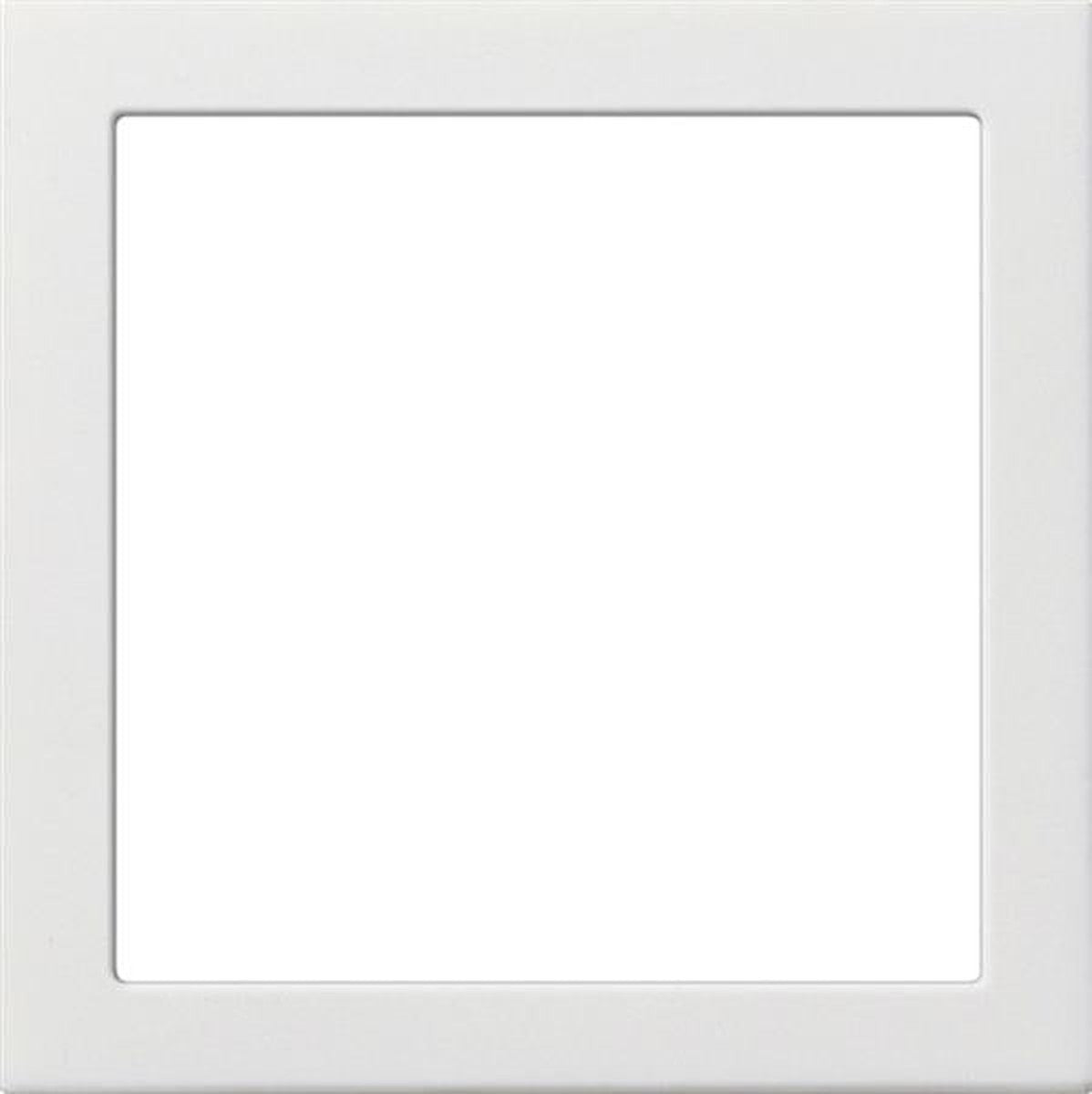 Adapter frame with square cut-out (55 x 55mm) Glossy white in addition to the specific functions of the