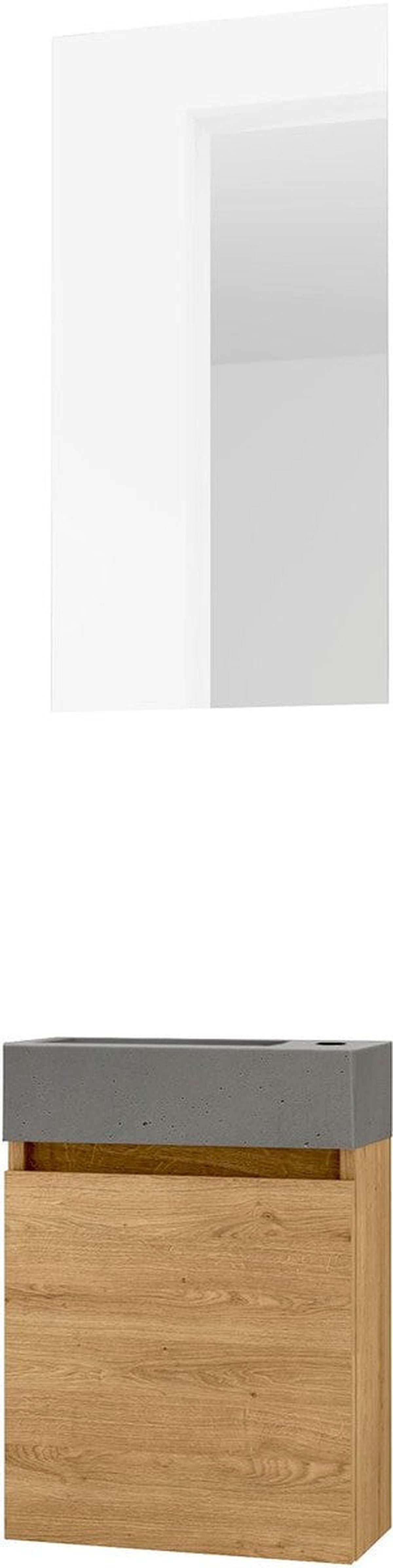 WASH.M.FORM MINI CONCRETE/1PORT/NO.CH.MIRROR