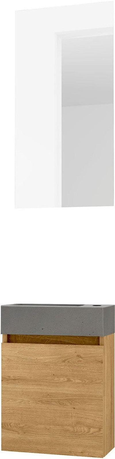 WASH.M.FORM MINI CONCRETE/1PORT/NO.CH.MIRROR