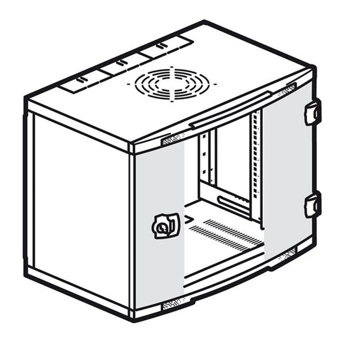 19" 6U 600x400mm fixed-depth VDI cabinet