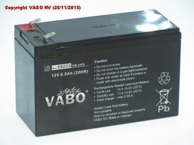 vabo PB UPS 12V 8.5Ah 151 x 64 x 93.5mm 2450g faston 6.3mm