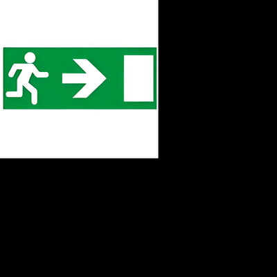 Pictogramme porte / flèche droite / homme pour luminaire sécurité strio 2 / G5 / étanche