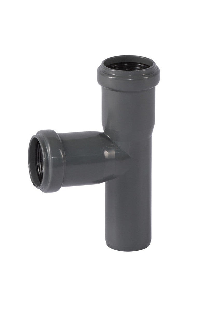 Ostendorf Kunststoffe HT-Safe EA 87° reduced T-piece polypropylene D 50/40 mm grey