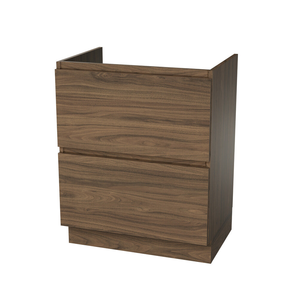 Van Marcke Ventus 45 Tre armoire avec socle B600xH880xD455mm 2tiroirs Walnut
