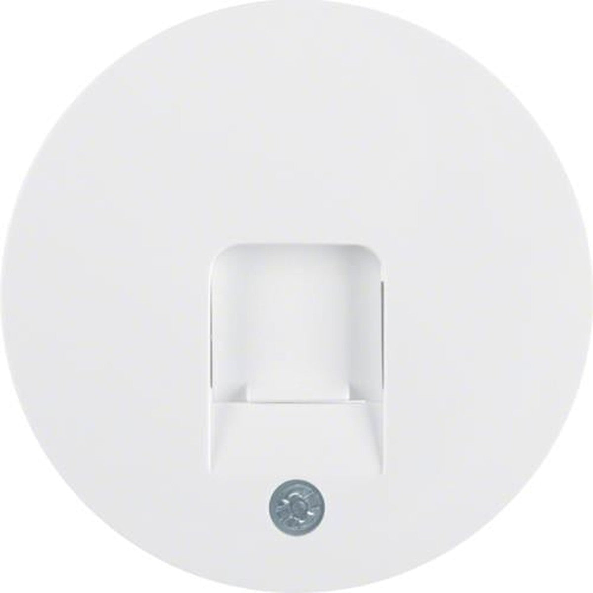 Cover plate with 1 dust protection flap and label holder Berker R.1 / R.3 Polar white, glossy