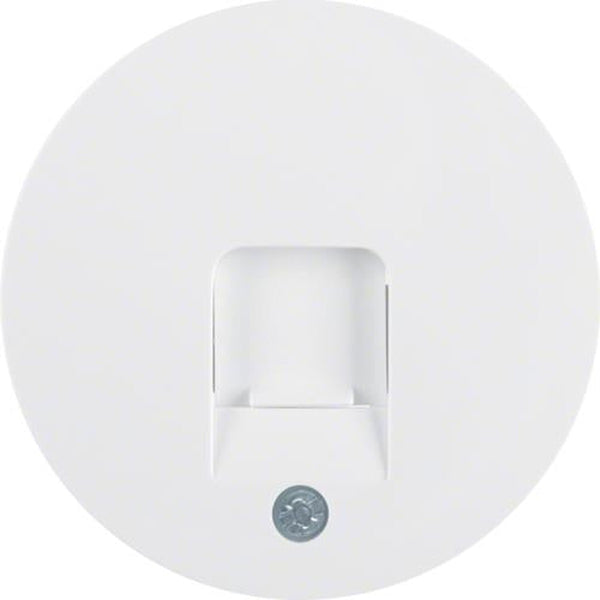 Cover plate with 1 dust protection flap and label holder Berker R.1 / R.3 Polar white, glossy