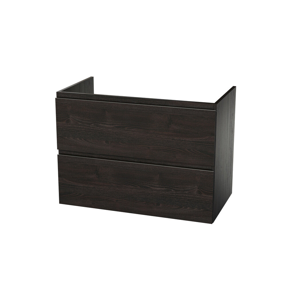 Van Marcke Fortitudo Due sous-meuble B800xH640xD495mm 2tiroirs Thermo Oak Black