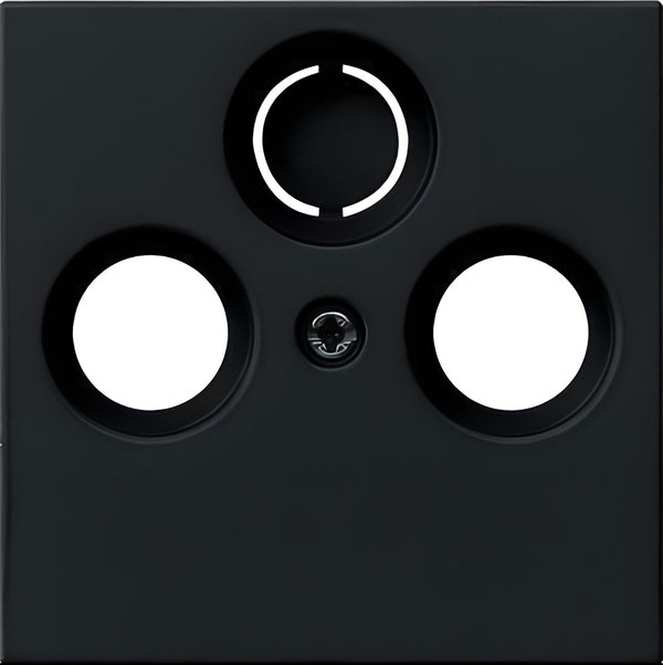 Cache borgne avec anneau de support Noir mat (laqué) uniquement pour fixation par vis.