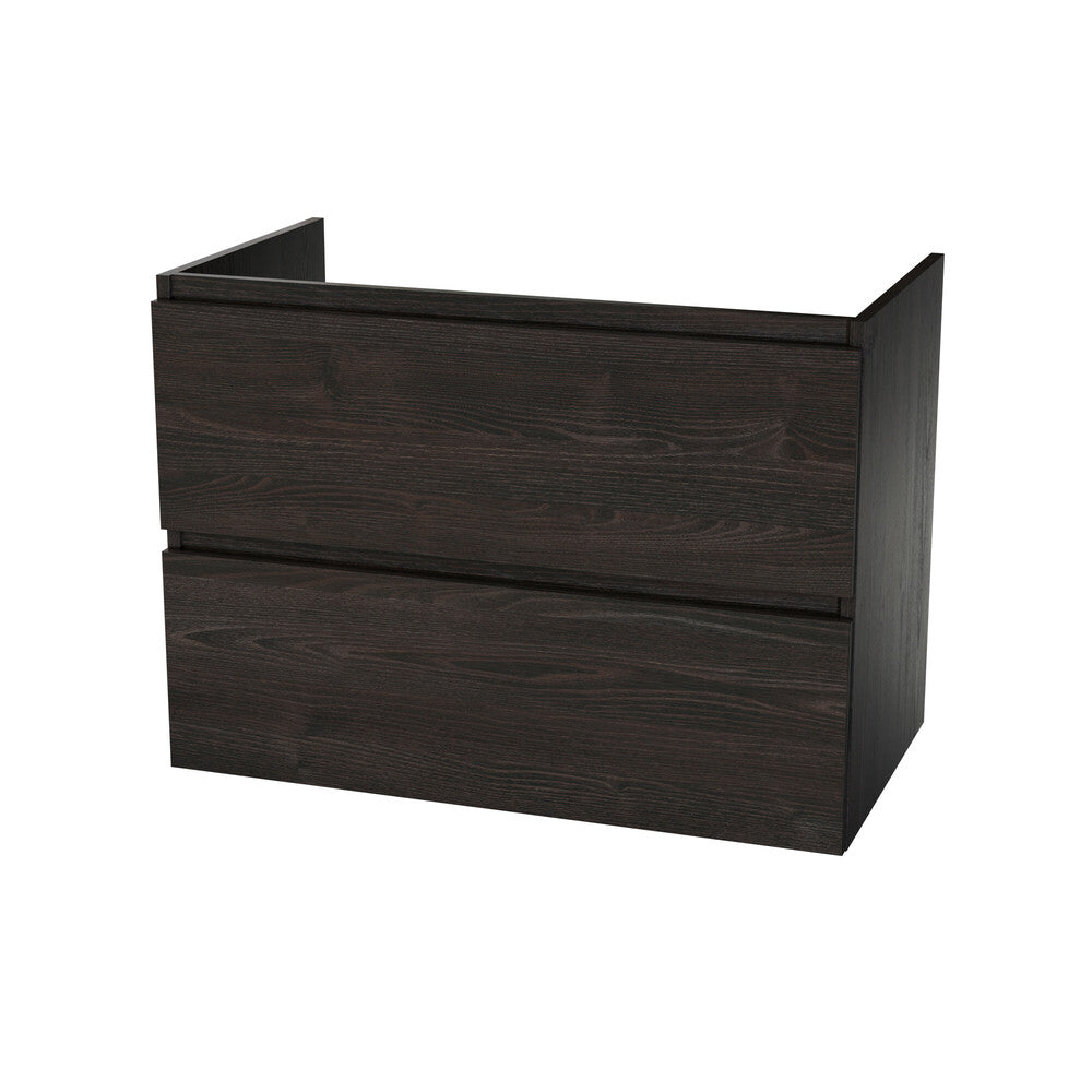 Van Marcke Ventus Due sous-meuble B800xH640xD495mm 2tiroirs Thermo Oak Black