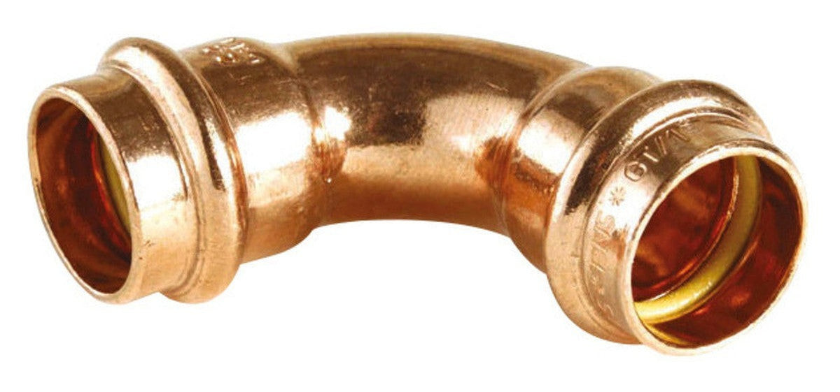 Conex Bänninger B-profiel persfitting koper gas bocht 90° FF 54