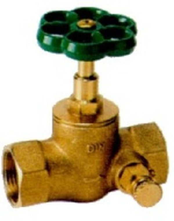 ROBINET ARRET A PURGEUR MODELE DROIT 3/4