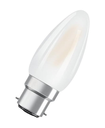 LED classic flame B40 4W / 2700K B22d retrofit lamp