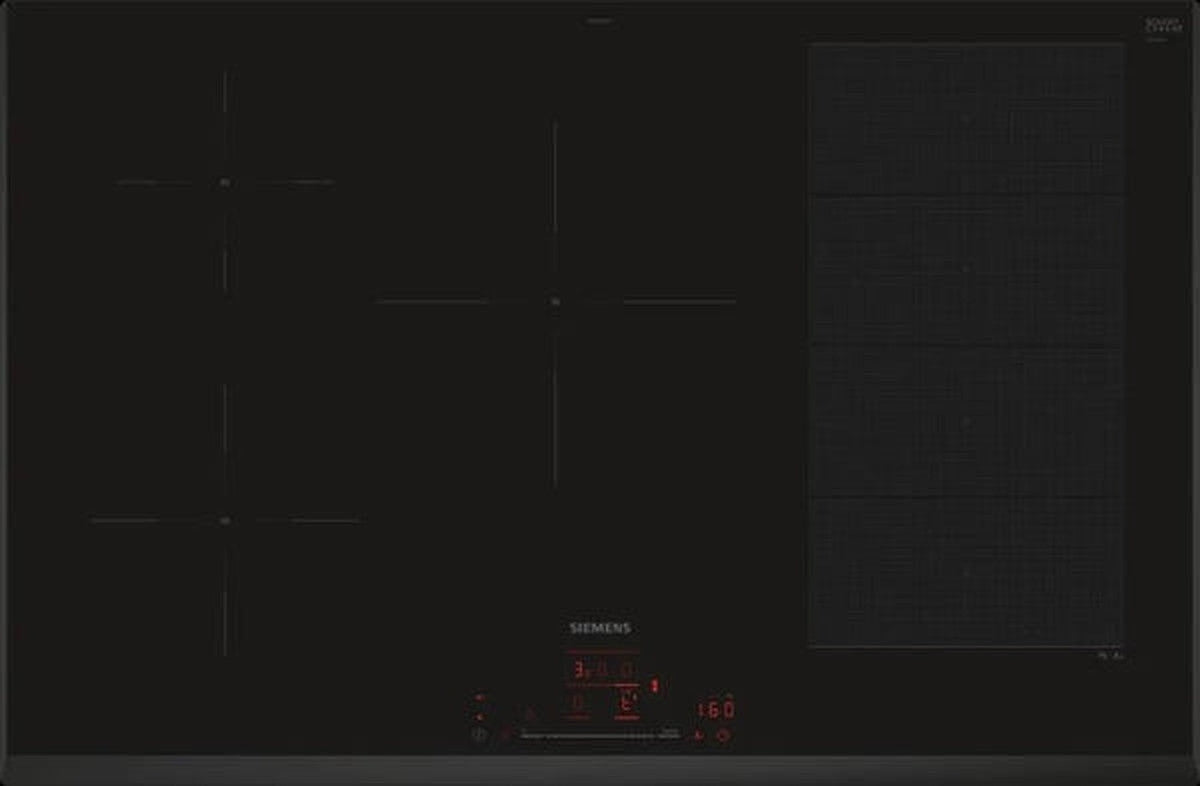 Table de cuisson IQ700 induction 80cm, flexInduction, 5 zones, 1 flexZone, touchSlider avec 17 posit