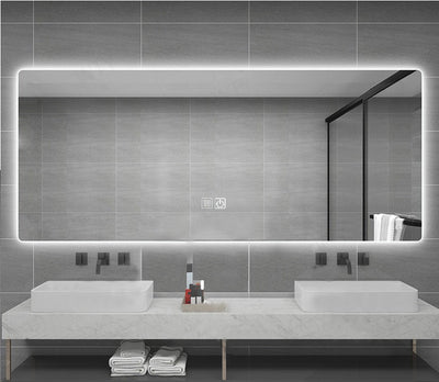 160x60 cm Rectangular LED Mirror – Integrated Heater