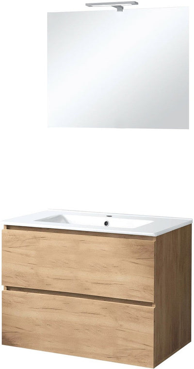 BADKAMERMEUBEL ICE SOLO SPIEGEL +VERL.80CM L.GRIJS
