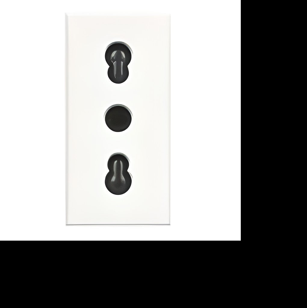 Axolute - 2-polig + aardingscontactdoos, 1 module, 10/16A, 250V, 19/26mm / Wit