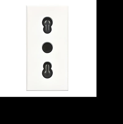 Axolute - 2-polig + aardingscontactdoos, 1 module, 10/16A, 250V, 19/26mm / Wit