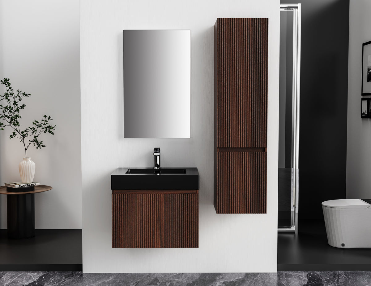 ALONI ELA BADKAMERMEUBEL - 1 LADE - ZONDER HANDGREEP - SOFT CLOSE - 60X40X45 CM - WENGE