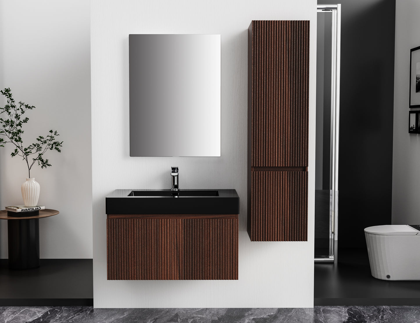 ALONI ELA COLUMN - 2 DOORS - HANDLE-FREE - SOFT CLOSE