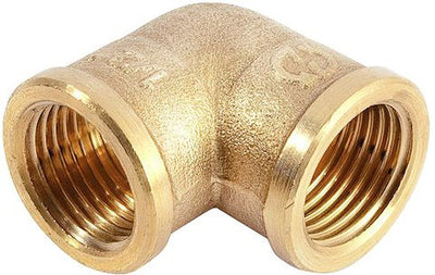 Messing elleboog 1/2" FF