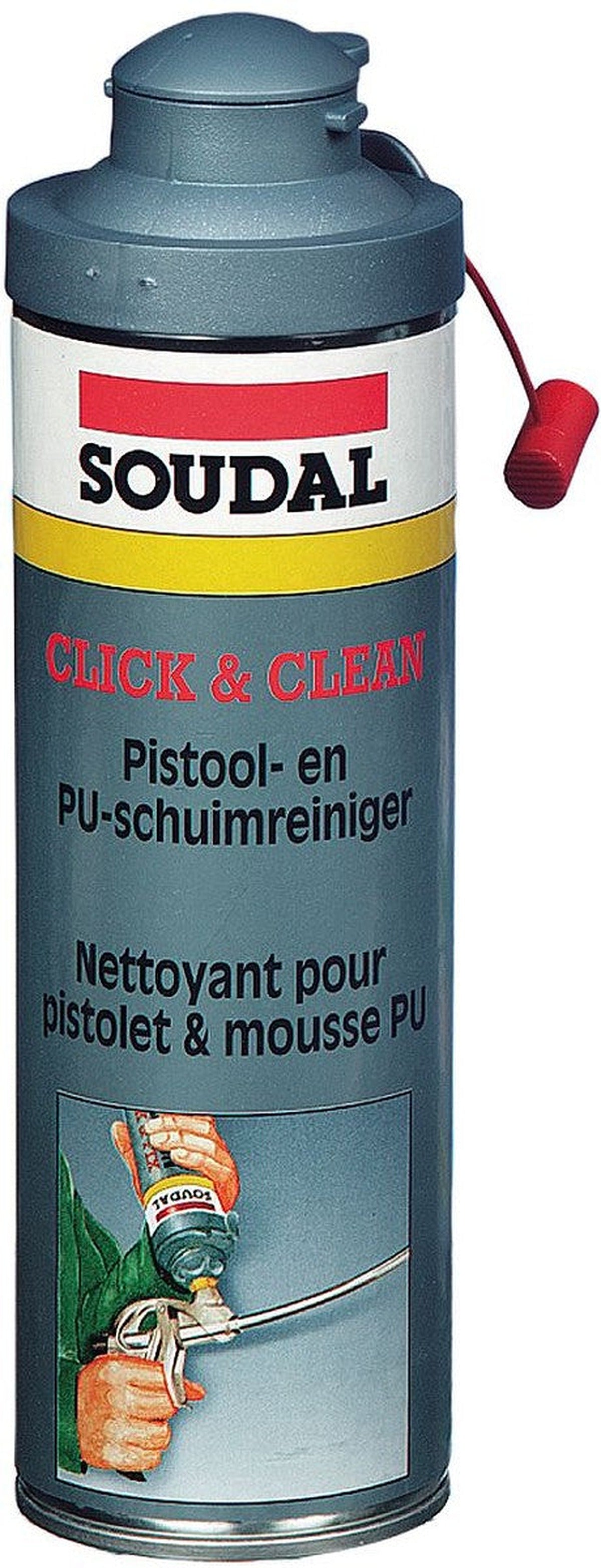 Soudal Click&clean 500ML Gun & PU Foam Cleaner