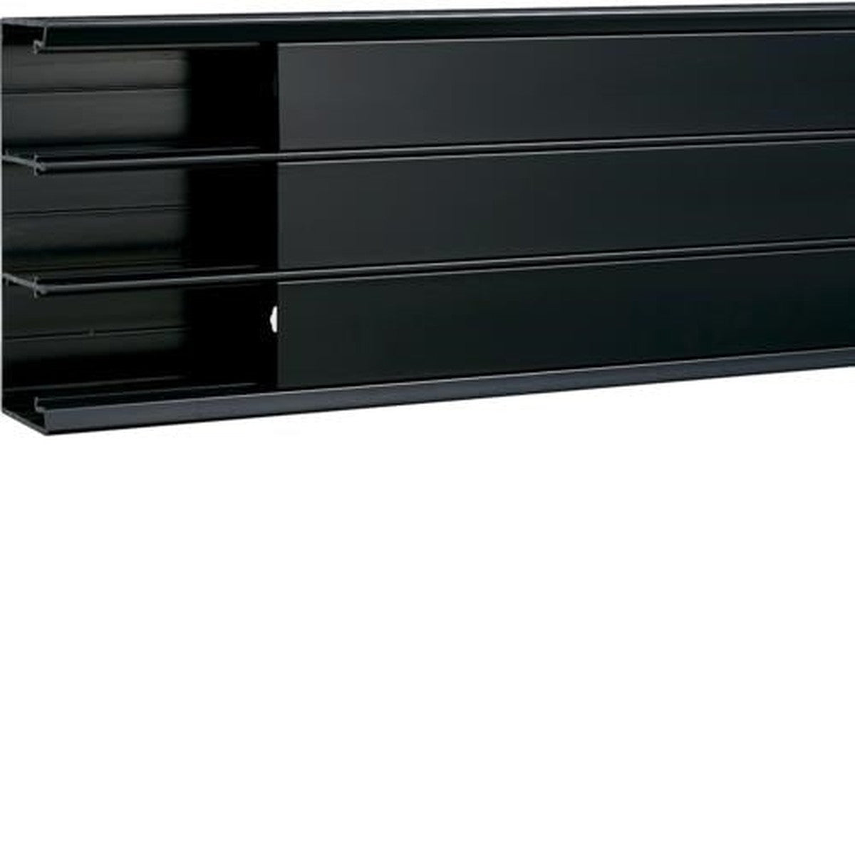 Goulotte Hager 50x160mm 3 compartiments noir