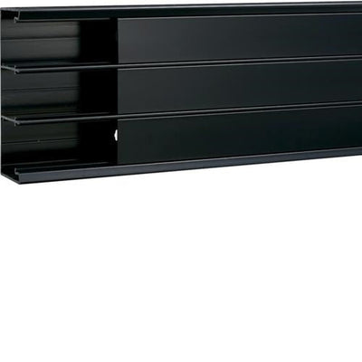 Goulotte Hager 50x160mm 3 compartiments noir