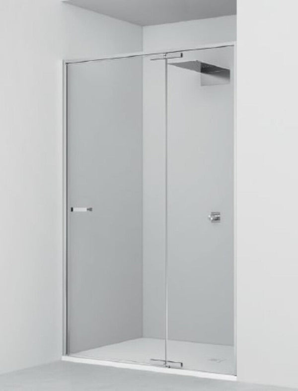 Arblu Filo plus porte pivotante 140CMx200CM profils blancs verre transparent