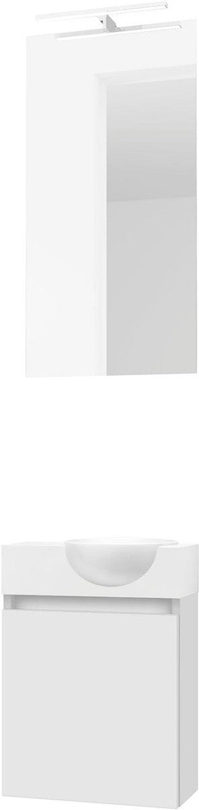 WASBAK MINI QUO D/1KRAANGAT/OVERL.ZONDER OVERLOOP.WIT
