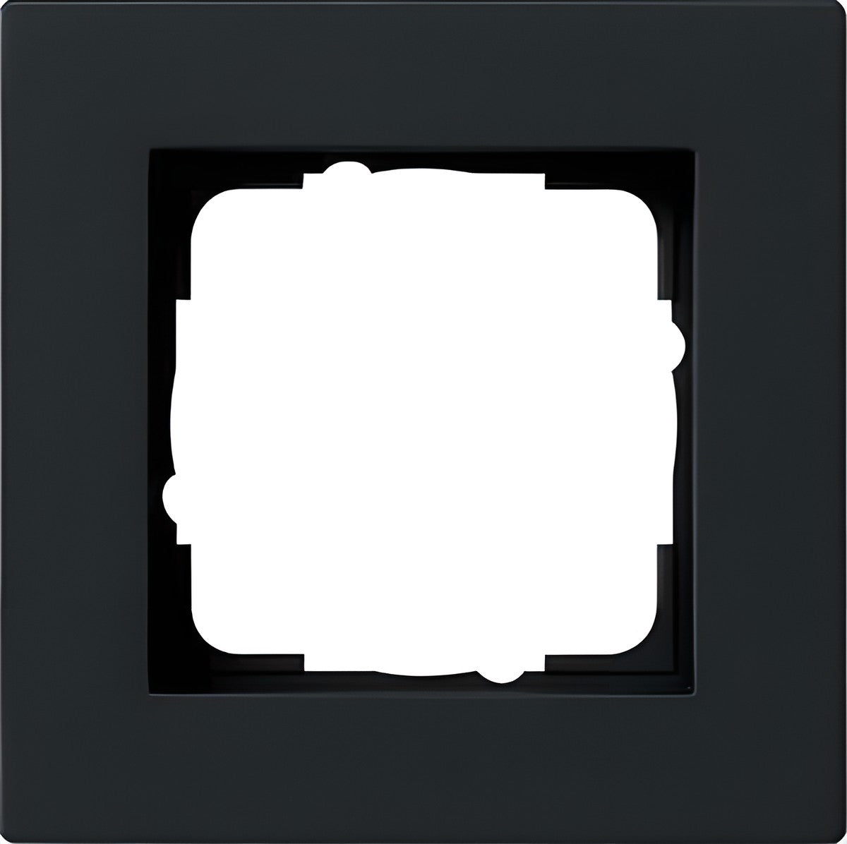 Cadre de finition Gira E2 pour le montage plat Noir mat (laqué)