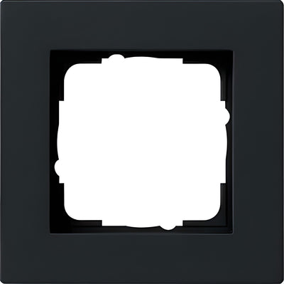 Cadre de finition Gira E2 pour le montage plat Noir mat (laqué)