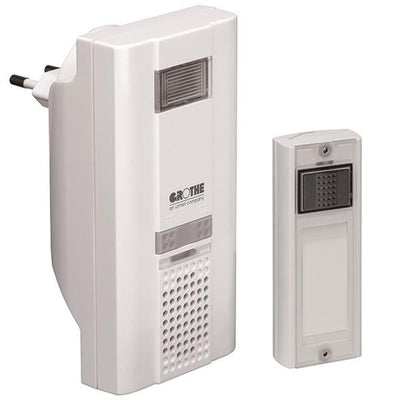 Mistral 400 Wireless Doorbell Kit 500m 230V Receiver 6 Melodies Flashing White