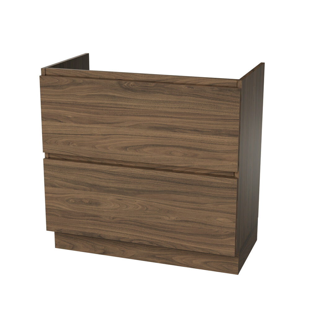 Van Marcke Ventus Tre sous-meuble B1000xH880xD495mm 2tiroirs Walnut