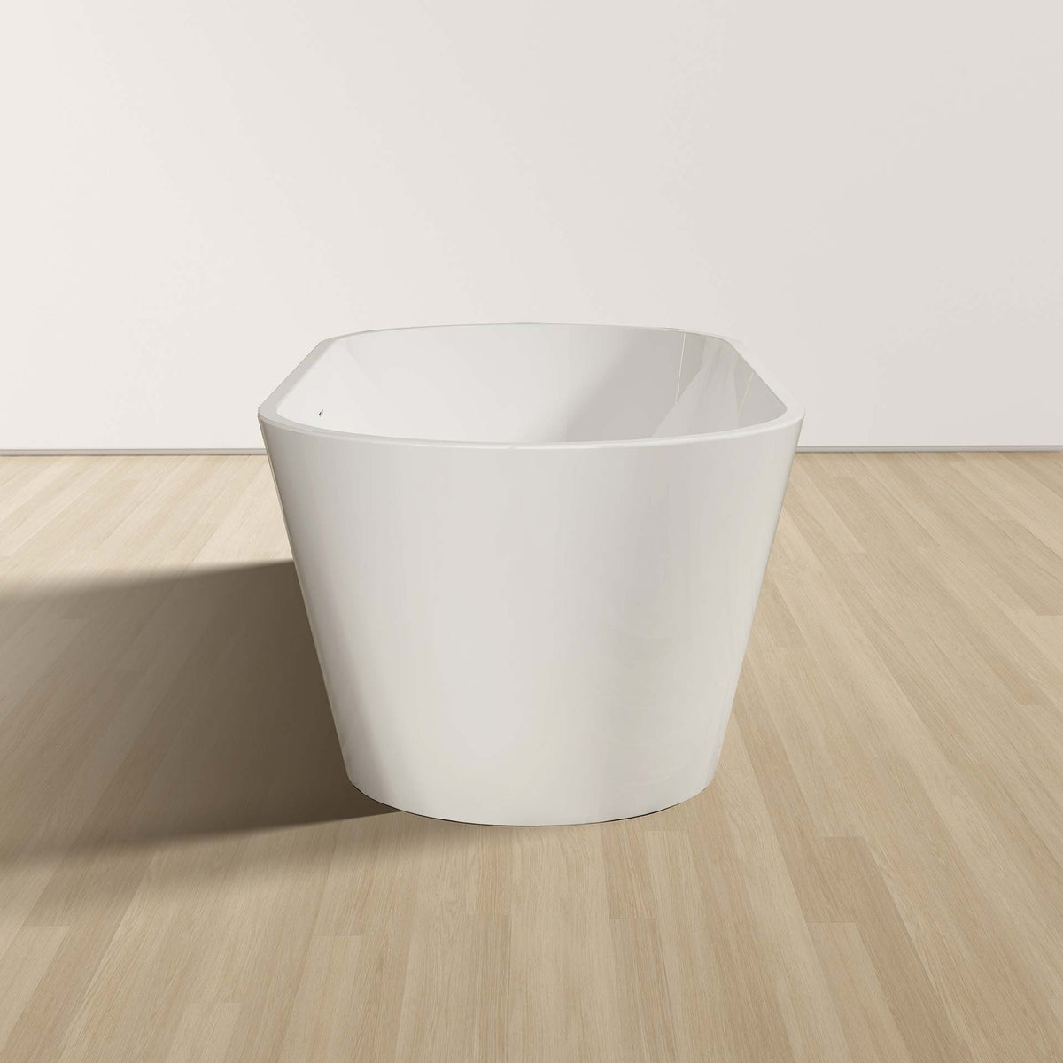 ALONI RONDO BAIGNOIRE ÎLOT - AVEC SET D'EVACUATION ET BONDE CLIC-CLAC - ACRYLIQUE - 180X80X58 CM - BLANC BRILLANT