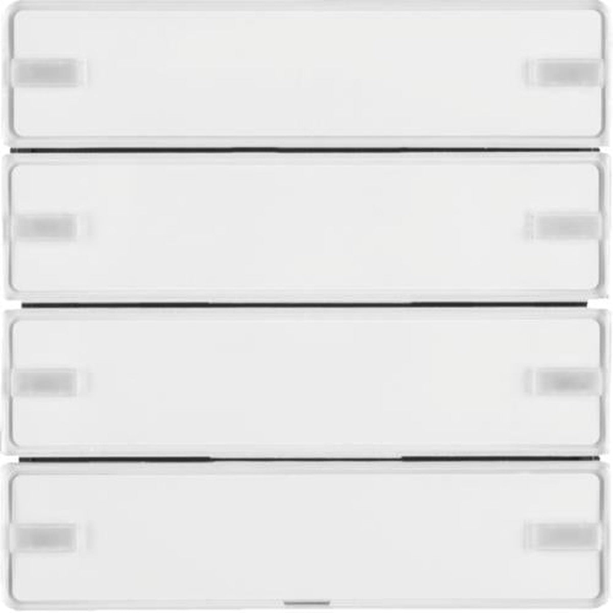 Qx 1-positie sensorische drukknop, 2 KNX-drukknoppen, Polar White Velvet