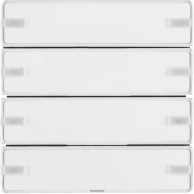 Qx 1-positie sensorische drukknop, 2 KNX-drukknoppen, Polar White Velvet