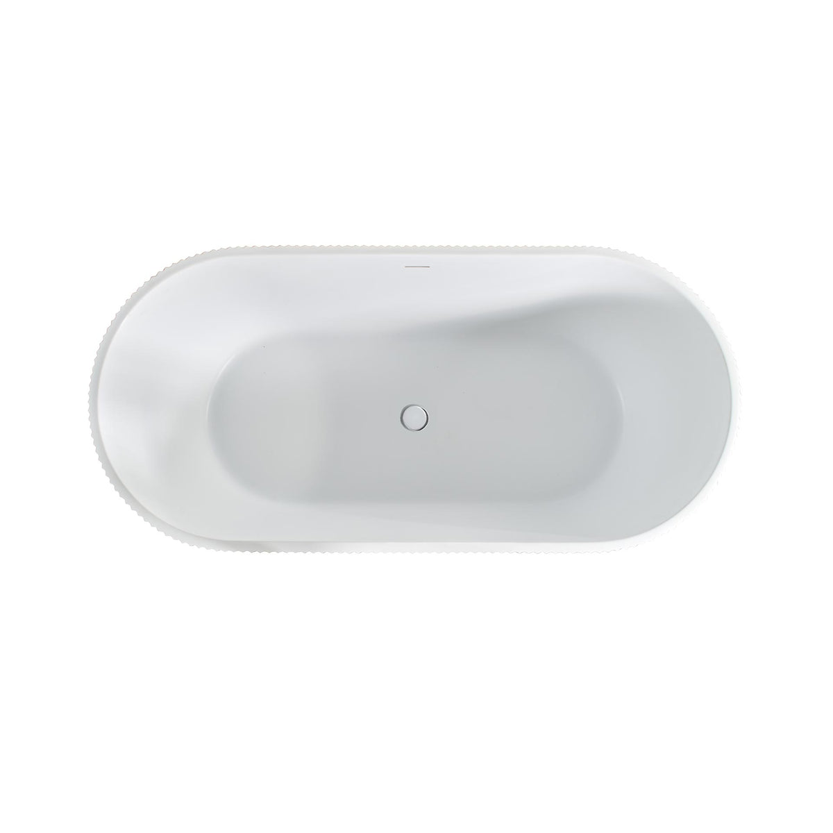Baignoire îlot Aloni Muffly rayures verticales - Blanc mat
