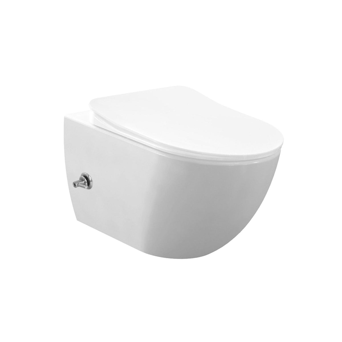Wand-wc zonder spoelrand met geïntegreerd bidet – Creavit