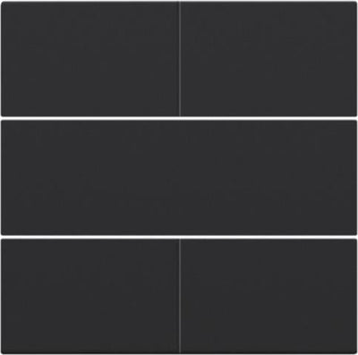 Set de finition pour bouton - poussoir quadruple libre de potentiel 24V Black Coated