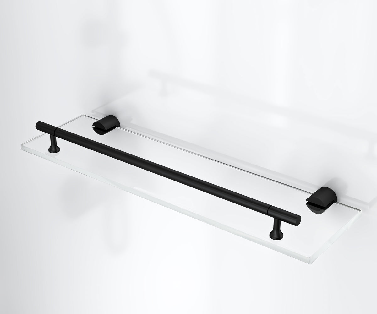 RIMO CABINE DE DOUCHE COMPLÈTE AVEC PORTE PIVOTANTE - RÉVERSIBLE - 80X215X80 CM - NOIR MAT - VERRE CLAIR