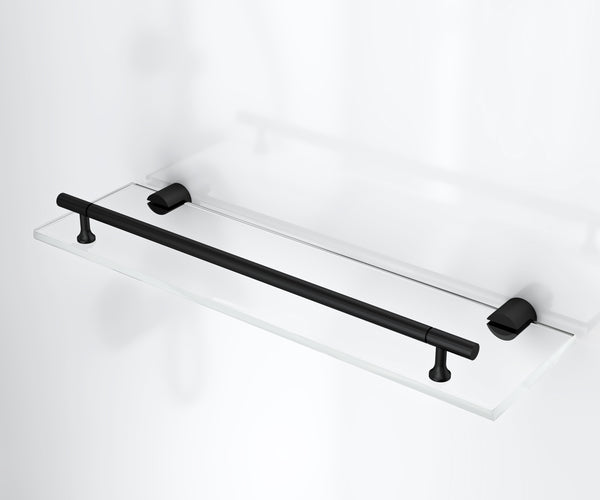 RIMO CABINE DE DOUCHE COMPLÈTE AVEC PORTE PIVOTANTE - RÉVERSIBLE - 80X215X80 CM - NOIR MAT - VERRE CLAIR