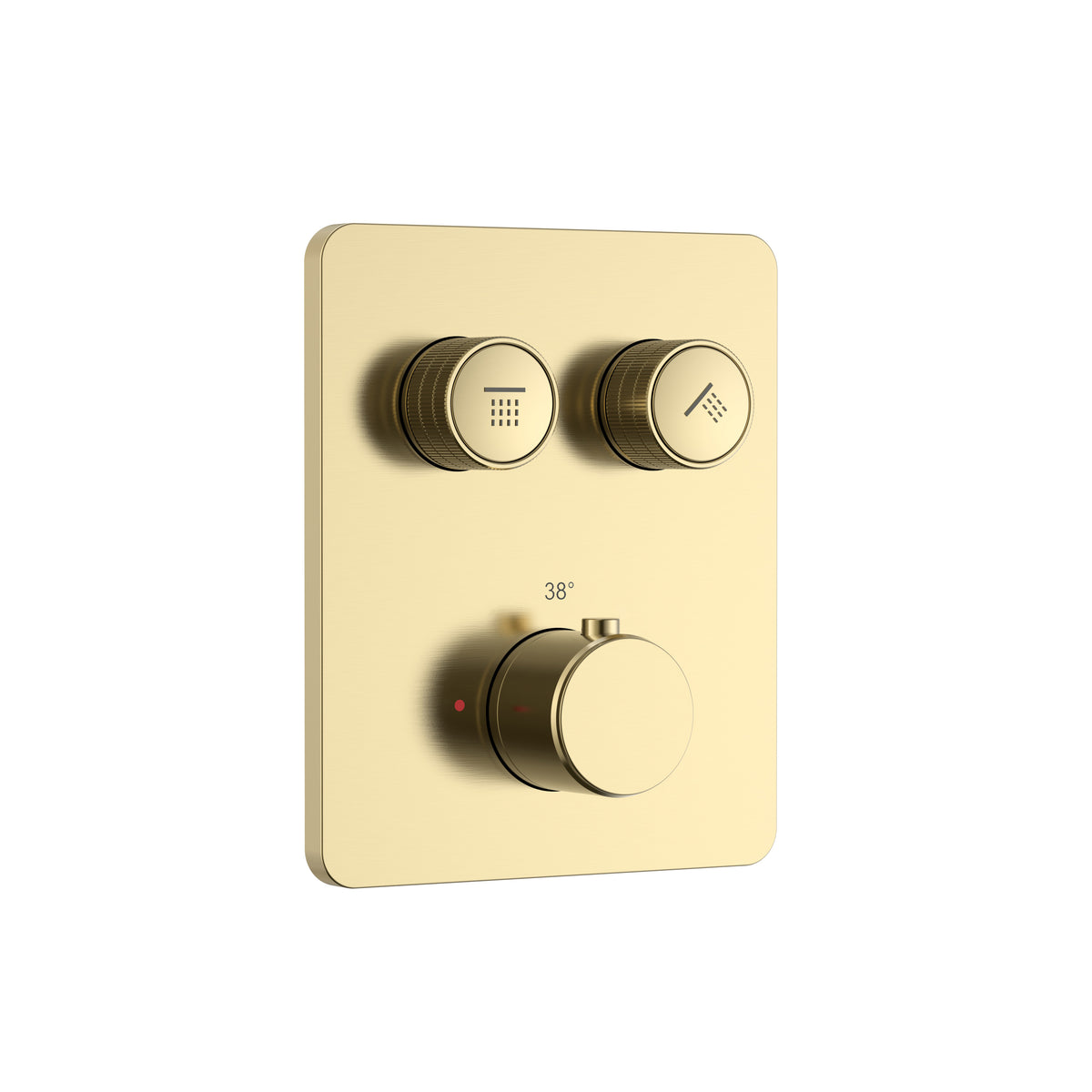 STRIA DOUCHEMENGKRAAN – 2 WEGEN – THERMOSTATISCH – DRUKKNOPPEN S MET VERFIJNDE GERIBBELDE STRUCTUUR – MET INBOUWDOOS EN ELEMENT...