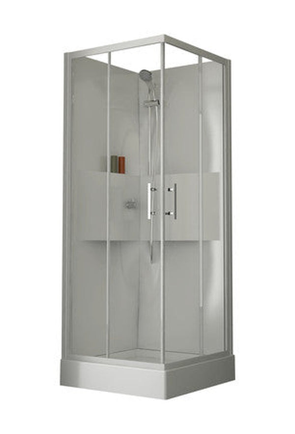 intro Lilou Basis cabine douche en polystyrène 4mm brillant accès d'angle