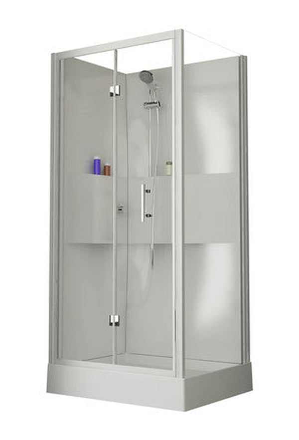 intro Lilou Basis cabine douche polystyrène 4mm brillant porte pliante
