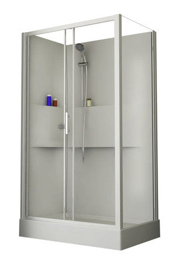 intro Lilou Basis cabine douche polystyrène 4mm brillant porte coulissante