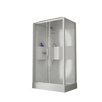 intro Lilou Plus cabine douche polystyrène 4mm brillant porte coulissante